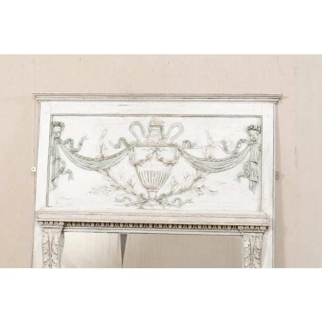 Mid 20th Century French Neoclassical Trumeau Mirror For Sale - Image 10 of 10