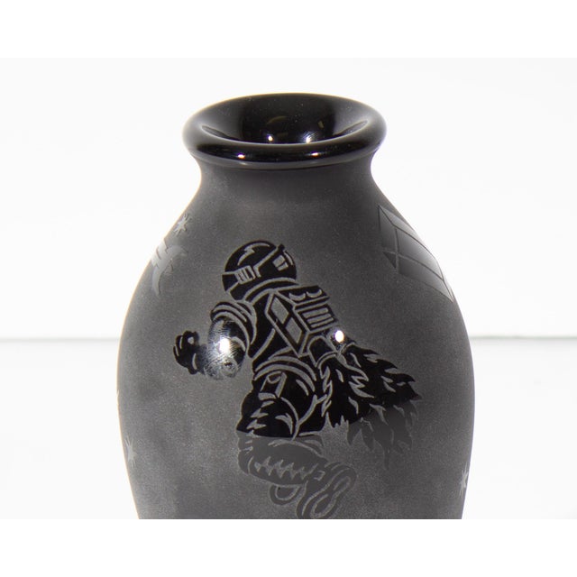 Art Glass Vase With Astronauts by Steven Correia For Sale - Image 4 of 7