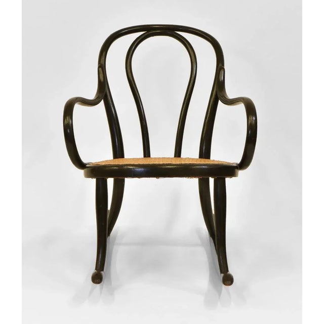 Bentwood Ebonised Rocking Chair from Thonet, 1890s For Sale - Image 3 of 12