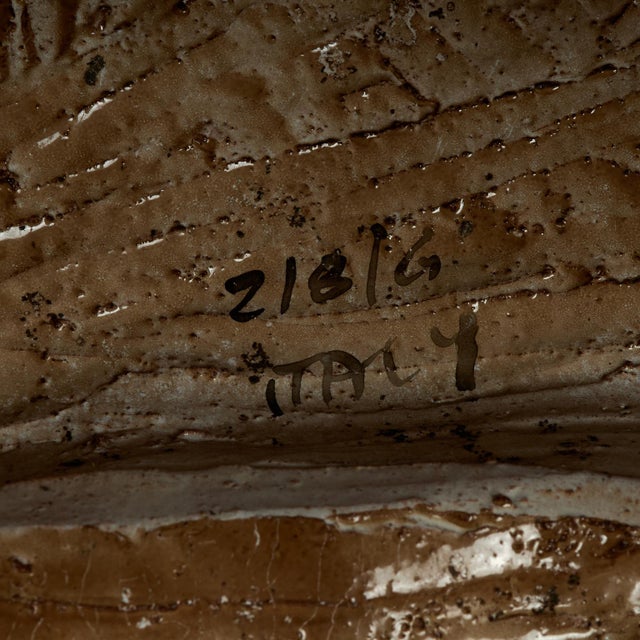 Vintage Italian Glazed Terra Cotta Stool or Stand For Sale - Image 13 of 18