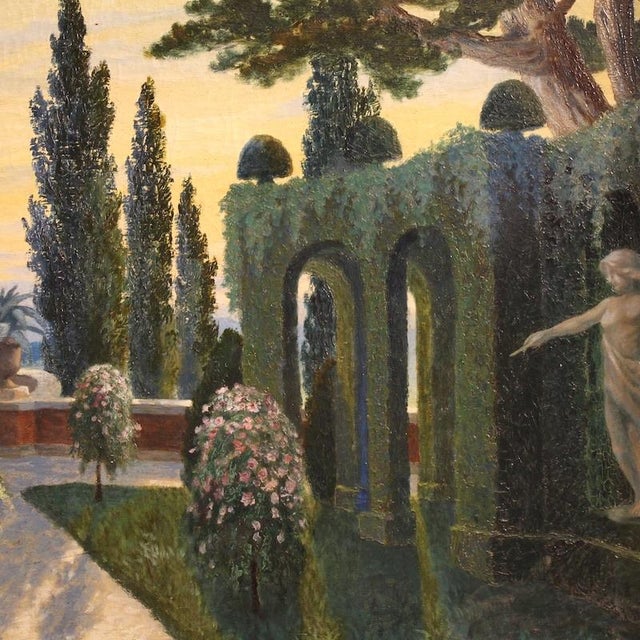 Italian Artist, Landscape, Early 20th Century, Oil on Canvas For Sale - Image 13 of 17