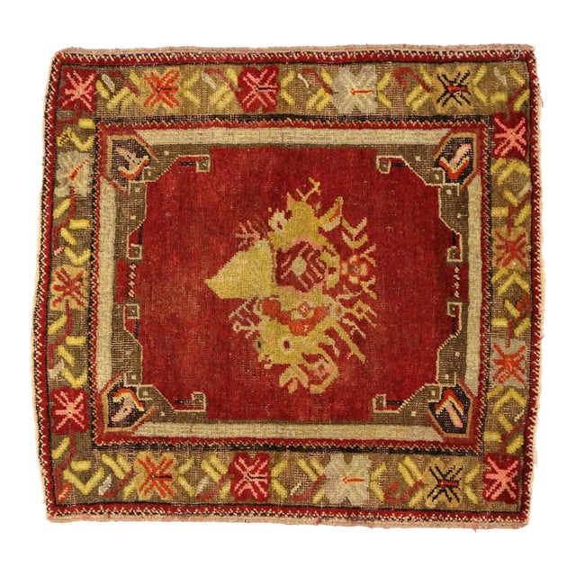 Vintage Turkish Yastik Rug - 02'02 X 02'03 For Sale