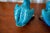 This listing is for a pair of Chinese ceramic ducks glazed in cerulean blue on platform purple glazed base(s) with exposed...