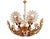Large Floral Chandelier in Brass and Crystal Glass by Ernst Palme for Palwa, 1970s For Sale - Image 4 of 9