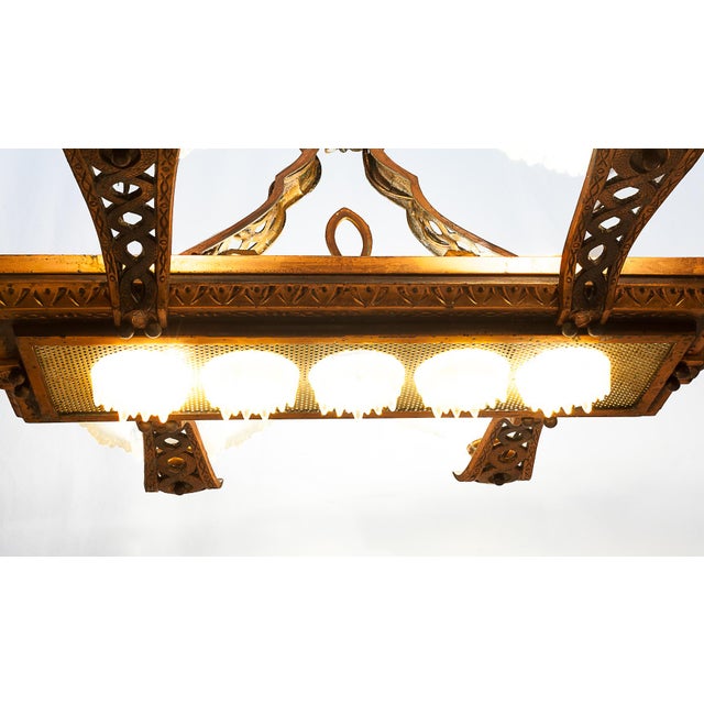 Vintage Art Deco Hanging Light, 1930s For Sale - Image 3 of 10