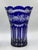 Art Nouveau Crystal Vase in Cobalt Blue with Floral Engraving from Lausitz For Sale - Image 12 of 12