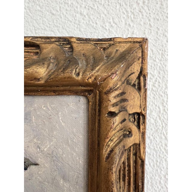 Francisque Noailly, Lady, Oil on Canvas & Cardboard, Framed For Sale - Image 8 of 13