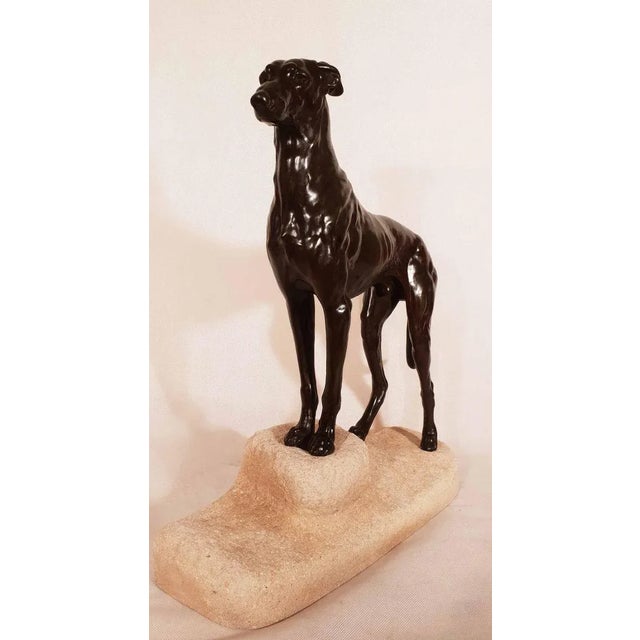 Art Deco Greyhound Sculpture by Jules Edmond Masson for Max Le Verrier, 1930s For Sale - Image 16 of 18