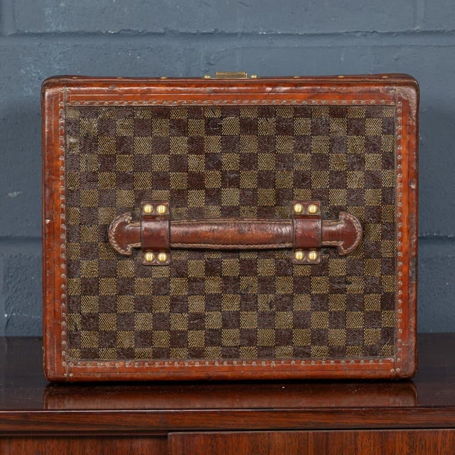 Brown Antique French Hat Trunk in Damier Canvas from Louis Vuitton, 1900 For Sale - Image 8 of 18