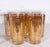 Wood Mid 20th Century Hollywood Regency Gold Band Drink Set by Colony Glass - 9pcs For Sale - Image 7 of 13