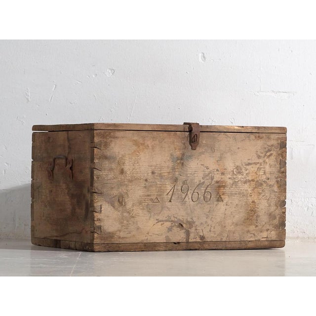 Rustic Vintage Bottle Storage Box, 1966 For Sale - Image 3 of 17