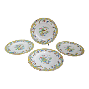 Minton China Exotic Bird of Paradise & Flower Sinclair 10 1/4" Dinner Plate Set