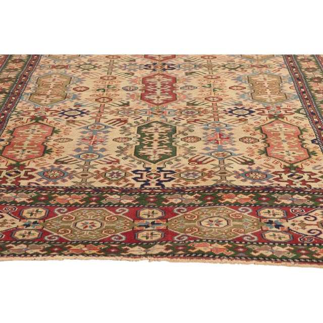 Vintage Turkish Oushak Rug, 05'06 X 06'09 For Sale - Image 4 of 10
