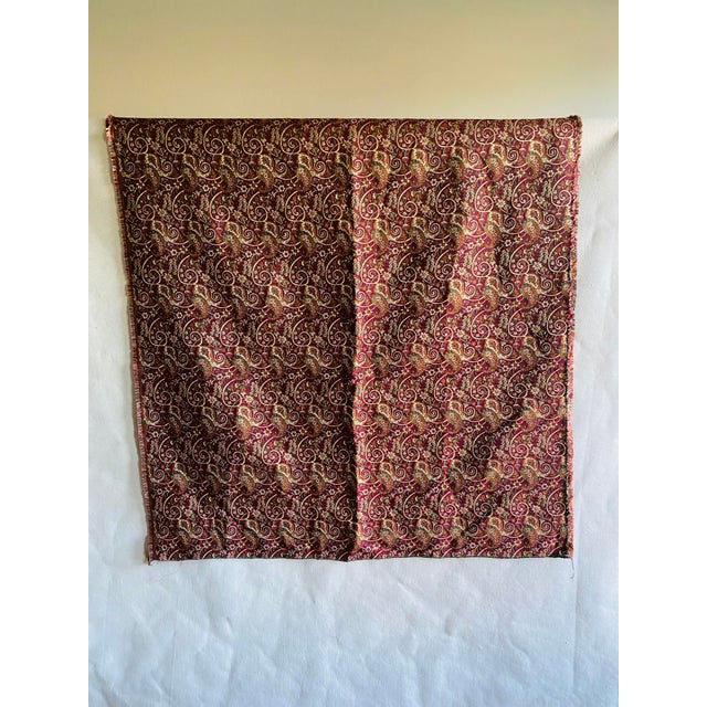 1980s Vintage Uncut Woven Silk Persian Termeh Textile - 2.67 Yards For Sale - Image 5 of 13