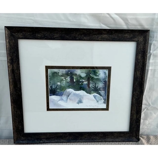 1980s 1980s Gallery-Ready Signed Original Landscape Watercolors by Pa Artists, Patricia L. Reese & Jane Bertram Miluski - Set of 3 For Sale - Image 5 of 11