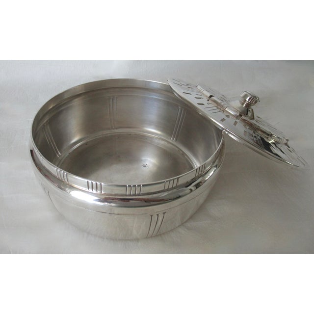 Silver Vintage Art Deco Style, Bernard Rice's Son's Inc., Silver Plate Vegetable or Tureen Serving Bowl For Sale - Image 8 of 18