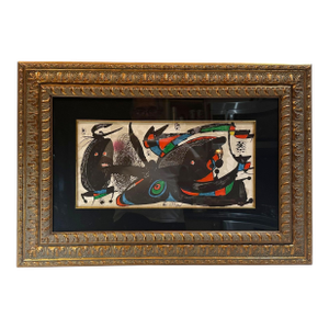1970s Joan Miro Original Lithograph “Great Britain” First State Edition