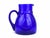 Mid 20th Century Cobalt Blue Glass Sitting Cat Design Italian Pitcher For Sale - Image 4 of 7