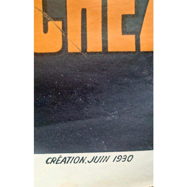 Original French advertising poster from the 1930s, designed by graphic artist Le Clercq (or LeClercq) for the Brasserie...