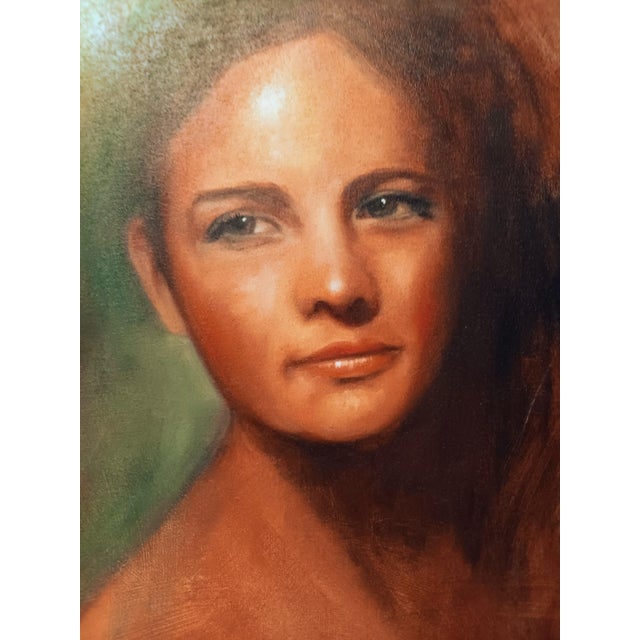 Mid 20th Century Oil on Canvas Portrait Painting of a Lady Signed J. Spendlove, Framed For Sale - Image 4 of 5