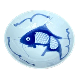 Small Chinese Blue/White Ceramic Fish Dish