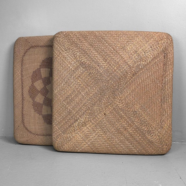 Brown Zabuton Floor Cushions, Japan, 1960s, Set of 2 For Sale - Image 8 of 9