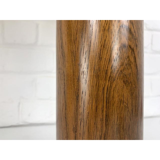 Cylinder Teak Table Lamps by Uno & Östen Kristiansson for Luxus, Sweden, 1960s, Set of 2 For Sale - Image 10 of 14