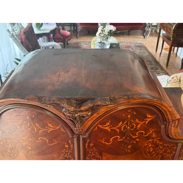 1920 Carved and Inlaid Two Door Cabinet For Sale - Image 16 of 18