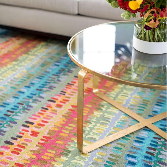 Contemporary Dash & Albert by Annie Selke Paint Chip Multi Micro Hooked Rug, 8' x 10' For Sale - Image 3 of 5