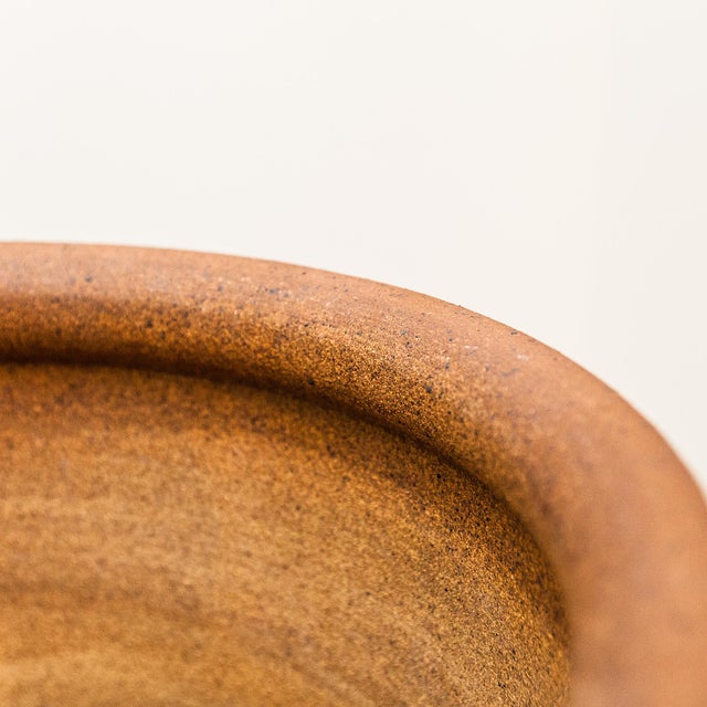 1970s Large Stoneware Thumbprint Planter by David Cressey & Robert Maxwell for Earthgender, Attributed For Sale In Los Angeles - Image 6 of 15