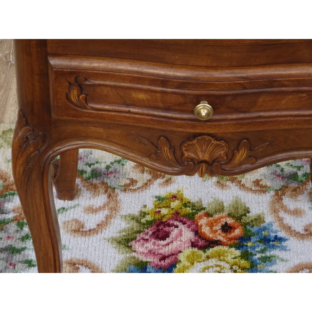Wood Louis Xv Style Walnut Bedside Table, 1960s For Sale - Image 7 of 18