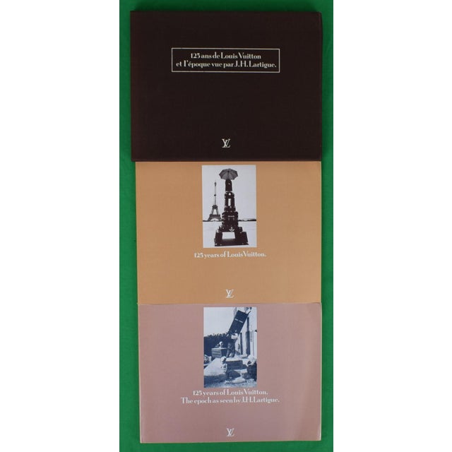 Louis Vuitton Malletier 1980 8" x 10 3/8" Bespoke 2 vol. 50 & 48pp slipcase set privately printed by LV to commemorate 125...