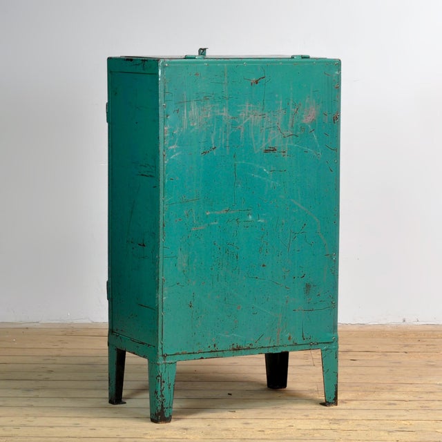 Vintage Industrial Iron Cabinet, 1970s For Sale - Image 15 of 16