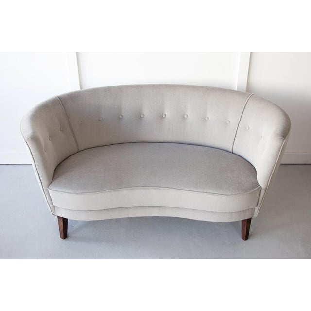 Gray Mid-Century Modern Danish Banana Sofa, 1930s For Sale - Image 8 of 9
