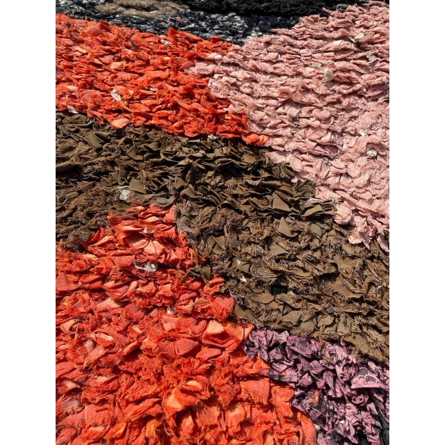Textile 1980's Vintage Traditional Cotton Moroccan Berber Rug For Sale - Image 7 of 10
