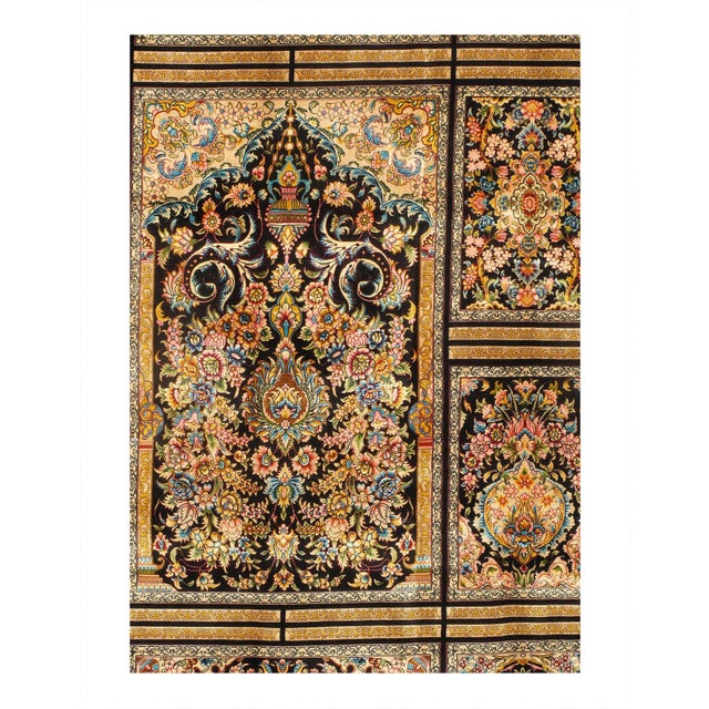 Viscose on a cotton foundation. This rug has a dense, soft pile, and excellent quality, to ensure that you will enjoy the...