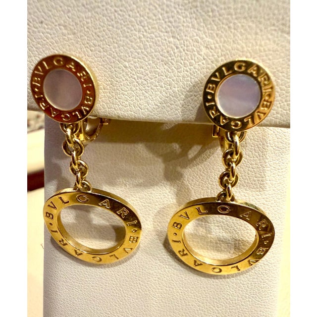 Bvlgari B. Zero1, 18 Karat Yellow Gold Drop Open Circle LeverbacK Earrings These modern Bvlgari Bvlgari drop earrings are...