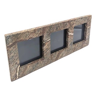 Travertine Marble Mantle-Top Photo Frame For Sale