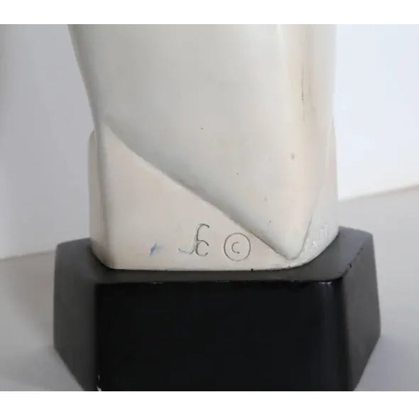 White Rare 1960s Cleo Hartwig Plaster Owl Sculpture - Sculptors Guild Monogram For Sale - Image 8 of 8
