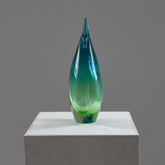 Large Submerged Glass Vase, 1960s For Sale - Image 6 of 9