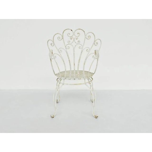 1950s Italian Garden Armhairs in White Metal, 1950s, Set of 4 For Sale - Image 5 of 8