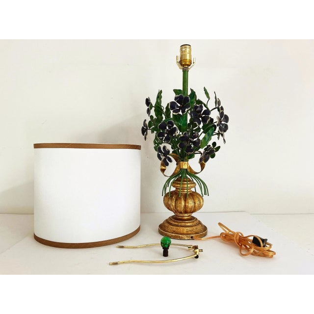 1960s Italian Topiary Lamp & Shade For Sale - Image 10 of 10