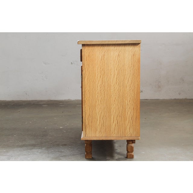 Danish Oak Cabinet in the style of Henning Kjærnulf, 1970s For Sale - Image 9 of 18