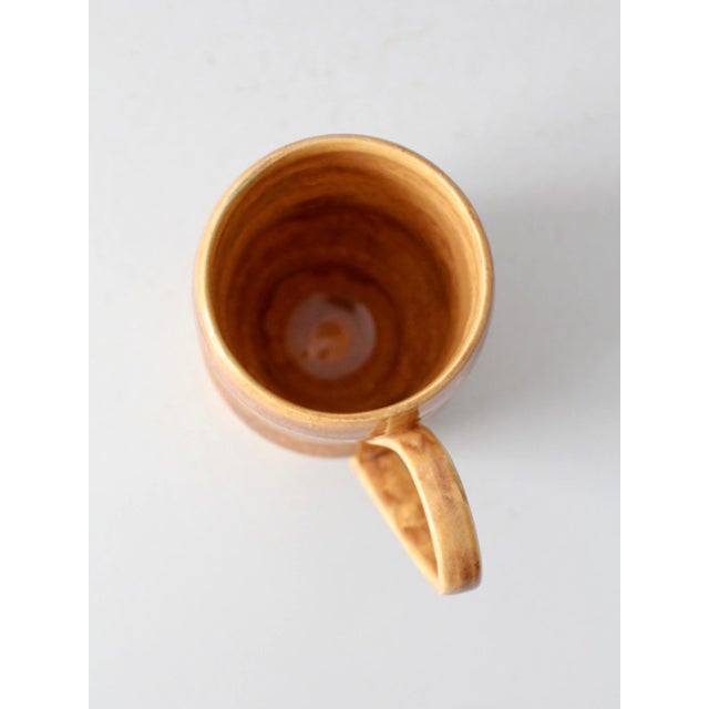 Brown Vintage Handmade Studio Pottery Mug For Sale - Image 8 of 12