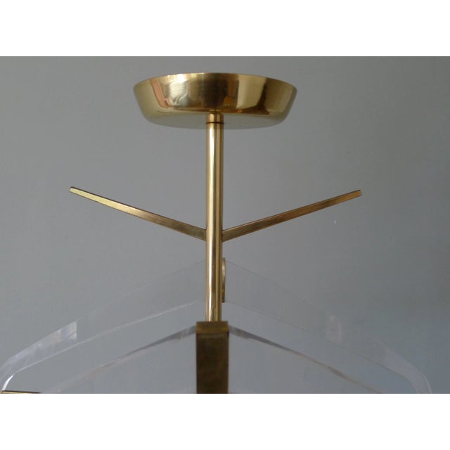 Height Adjustable Brass & Acrylic Glass Valet from Vereinigte Werkstätten Collection, 1950s For Sale - Image 6 of 10