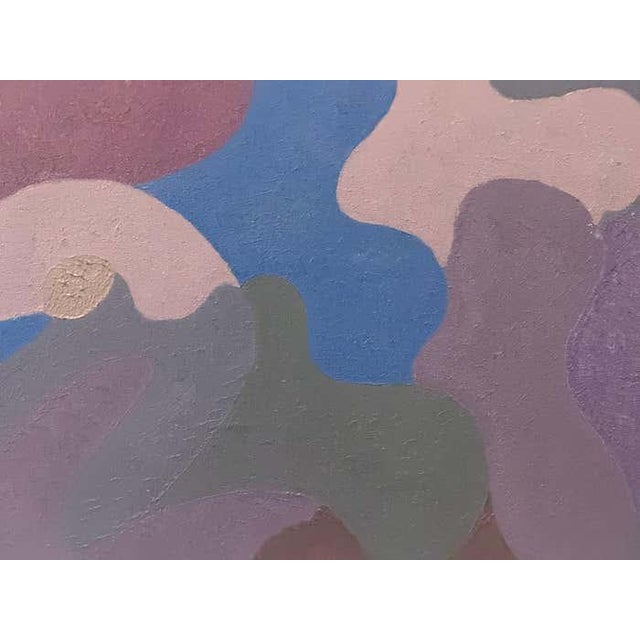 Purple Abstract Acrylic Painting by Stanley Donald Tschopp For Sale - Image 4 of 6