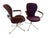 An original pair of Ion Chairs from the Seattle Worlds Fair. Beautiful original grape colored wool / poly upholstery with...