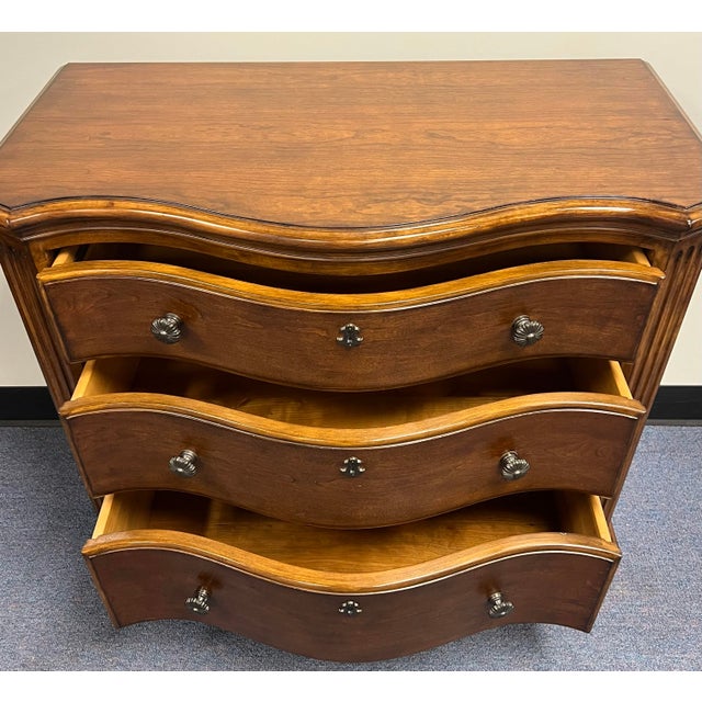 Wood Ethan Allen Cherry Tuscany Nightstand For Sale - Image 7 of 10