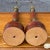 Brown Mid-Century Turned Wood & Brass Table Lamps - a Pair For Sale - Image 8 of 13