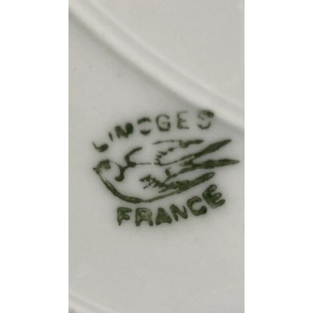 Pink Early 1900's Limoges France Floral Decorative Plate For Sale - Image 8 of 8